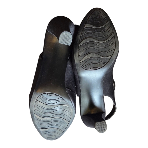 Impo Black Heels Sleek Strappy Design Size 7 - Picture 5 of 5